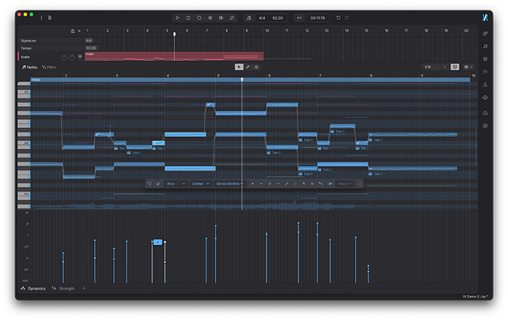 Painel de dinâmica preditiva do Instrument X