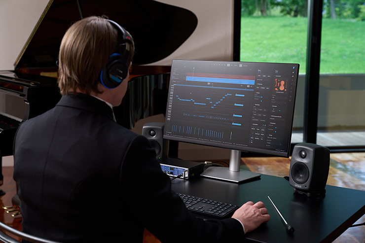 Produtor a trabalhar com o Instrument X no DAW